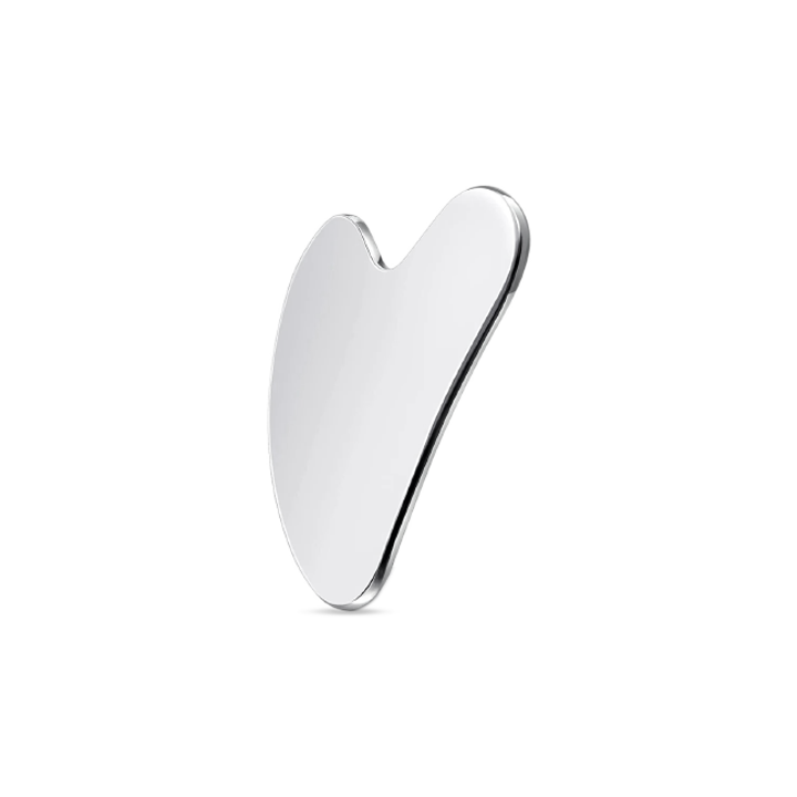 Roller & Gua Sha coeur en acier inoxydable