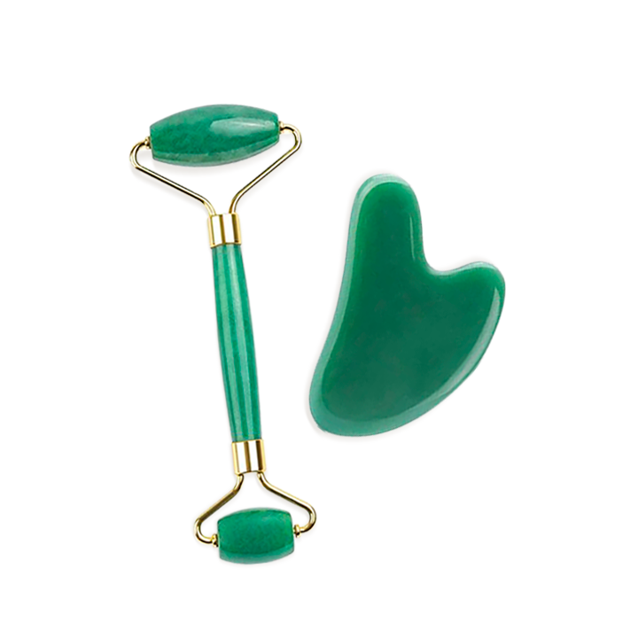 Roller & Gua Sha en pierre d'aventurine
