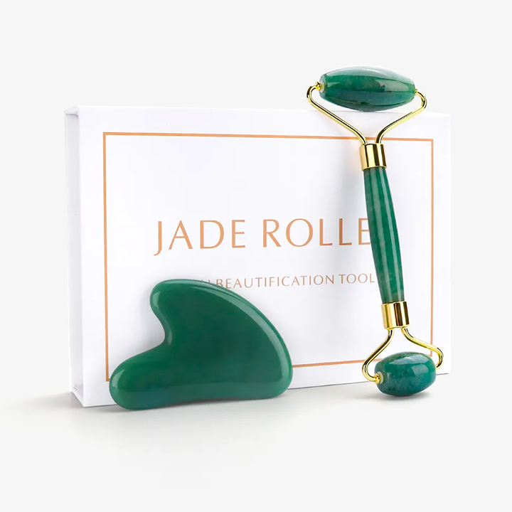 Roller & Gua Sha en pierre d'aventurine