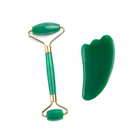 Roller & Gua Sha en aventurine verte