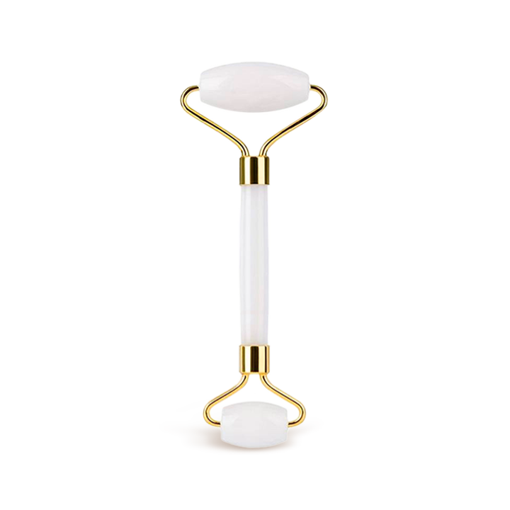 Roller & Gua Sha coeur en quartz blanc