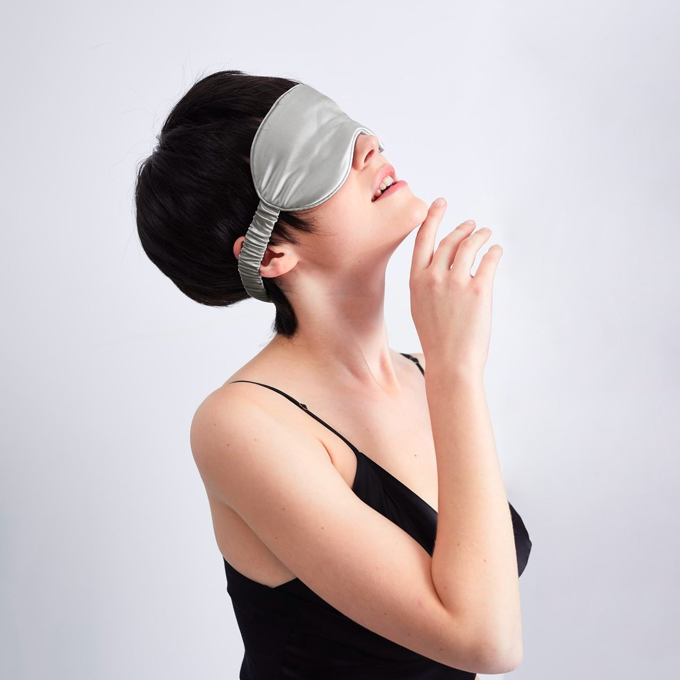 Ensemble Prestige : Masque de nuit + Taie d’oreiller double face en soie de mûrier